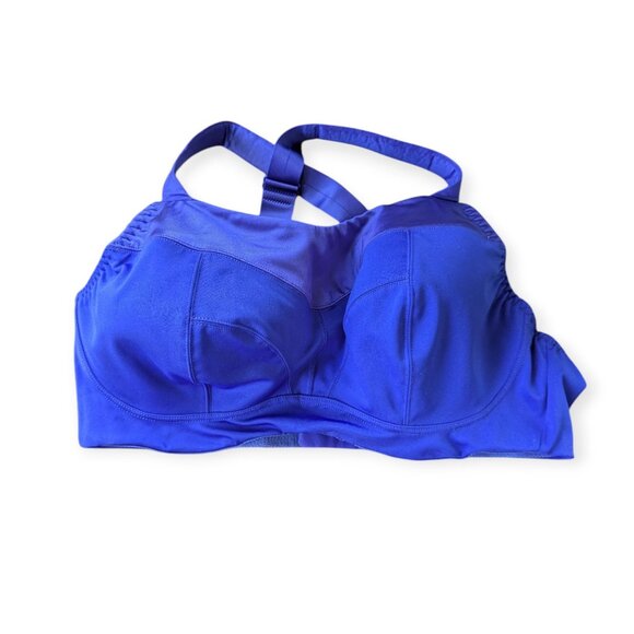 Brooks Blue Sports Bra High Impact Supportive 36E - Picture 1 of 15